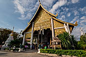 Chiang Mai - The Wat Chedi Luang, the viharn, or worship hall, the front facade. 